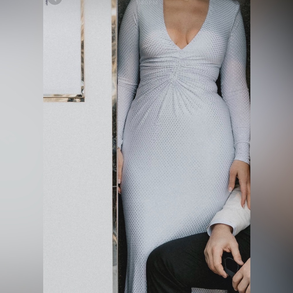 Custom Made Elegant White Evening Dress
